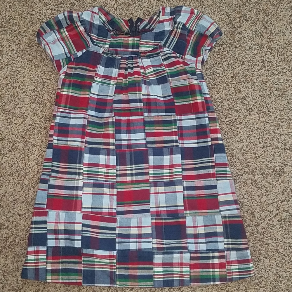 Kelly's kids 6/7 Madras dress girls short sleeve